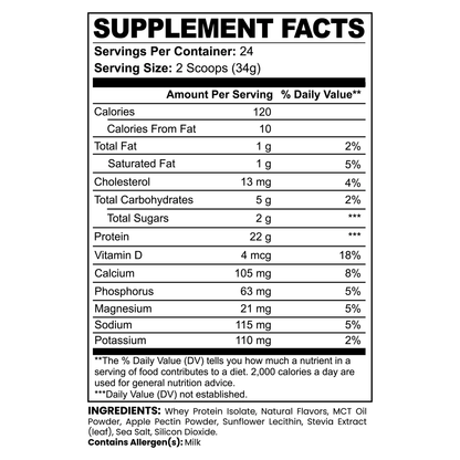 Advanced 100% Whey Protein Isolate (Vanilla)